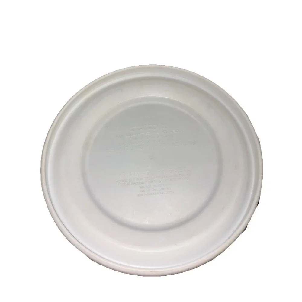 Vintage Wham-O Frisbee Regular Model‎ White Blank Flight Rings San Gabriel CA
